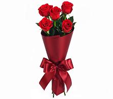 Букет 5 Красных роз Эдлесс Лав в Заре