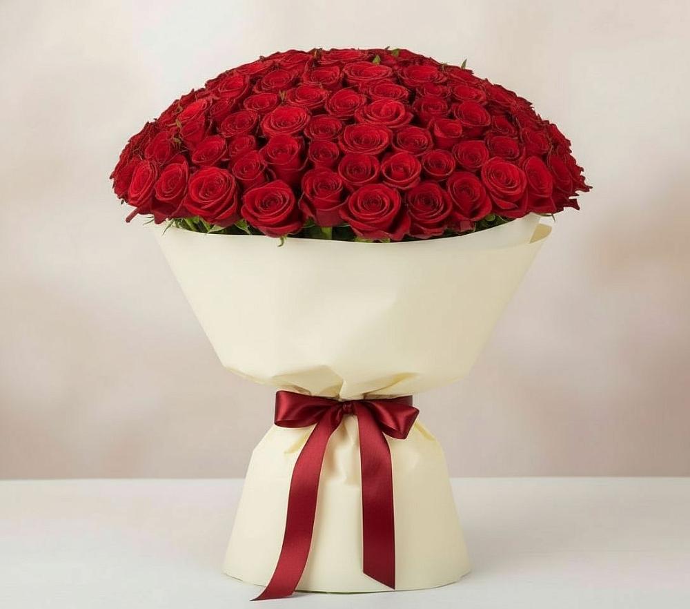 Букет 101 Красная роза Милано в Заре