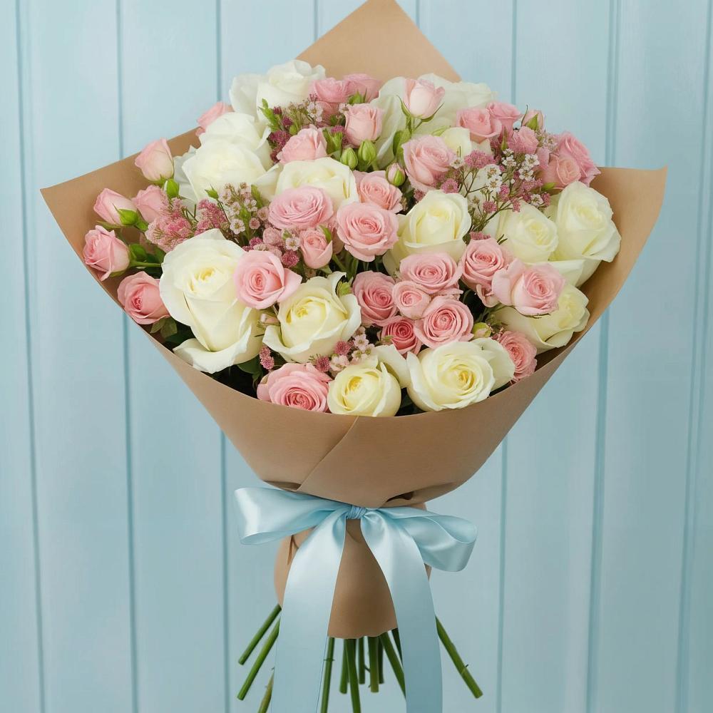 Букет цветов из: Розы в Заре