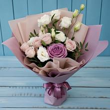 Букет цветов из:  Розы и Лизиантусы #REPLACE_PRED# Заре