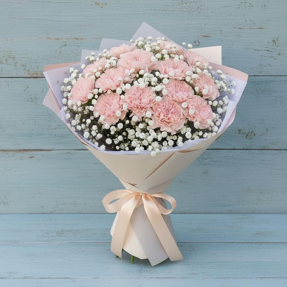 Букет цветов из: Гвоздики в Заре