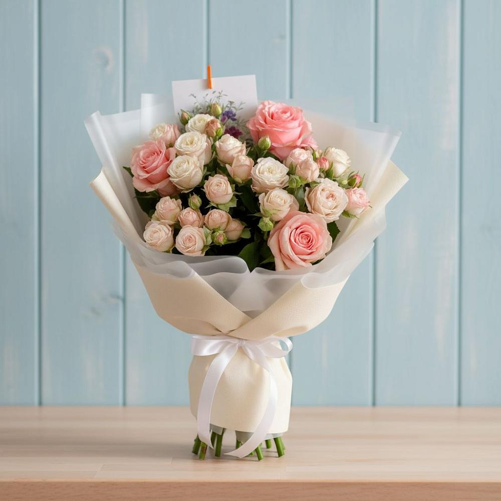 Букет цветов из: Розы в Заре