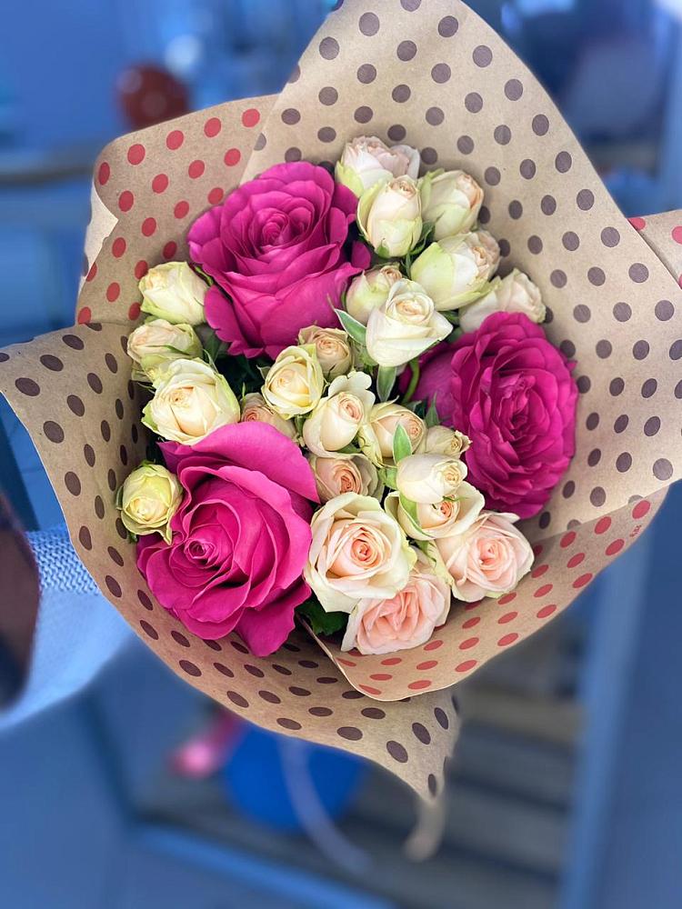 Букет цветов из: Розы в Заре