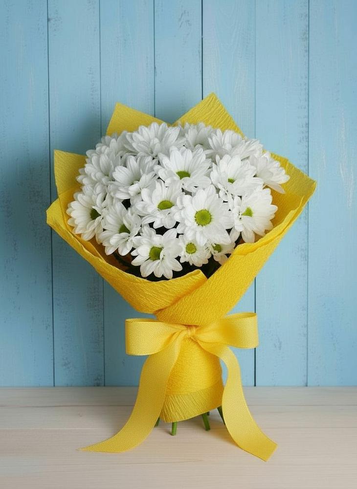 Букет цветов из: Хризантемы в Заре