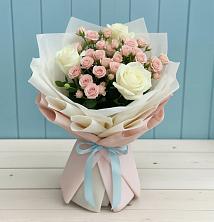 Букет цветов из:  Розы в Заре