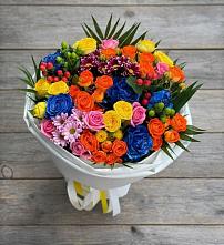 Букет цветов из:  Розы и Хризантемы в Заре