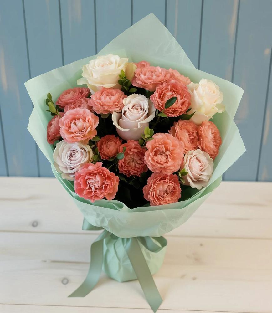 Букет цветов из: Розы в Заре