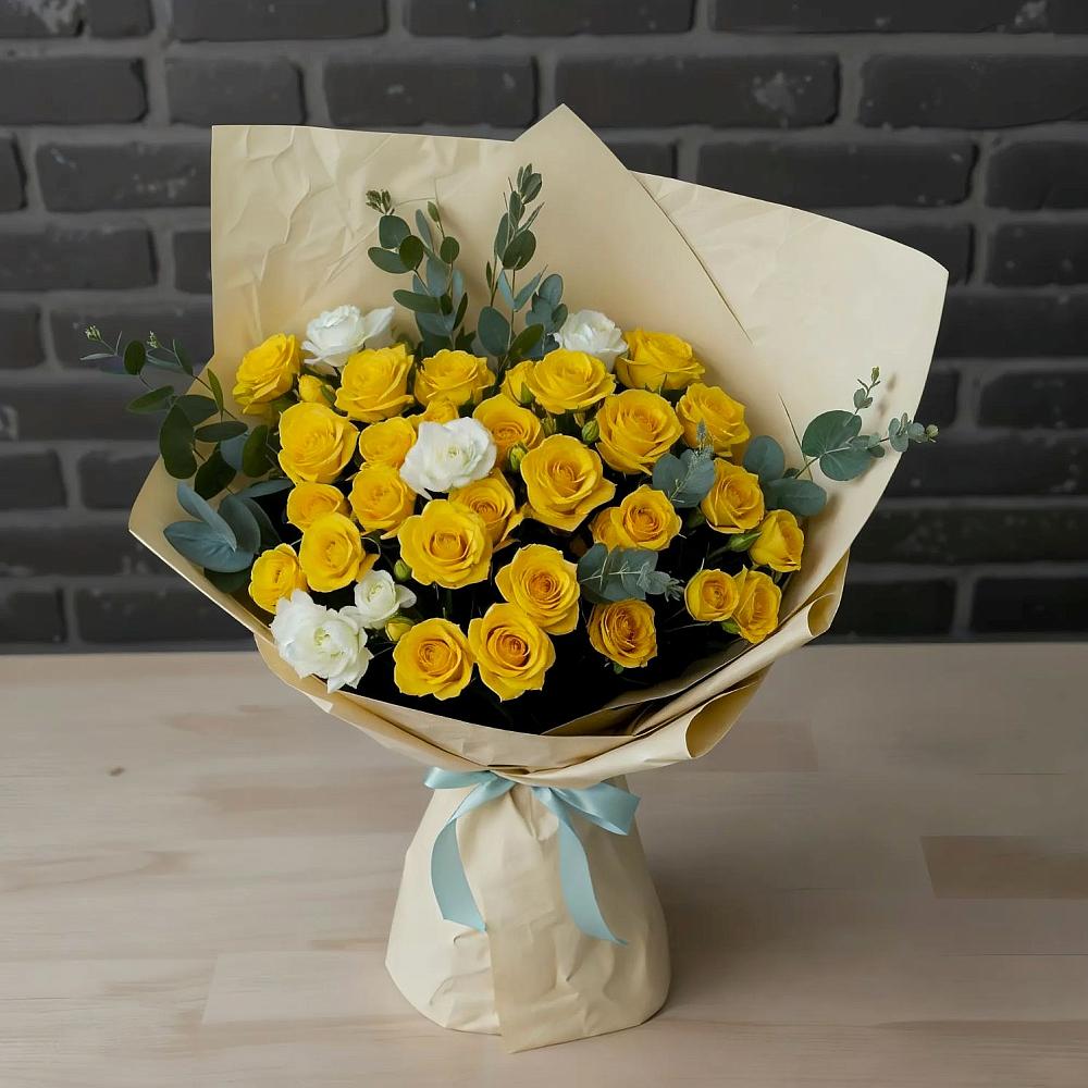 Букет цветов из: Розы в Заре