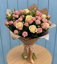 Букет цветов из:  Розы в Заре
