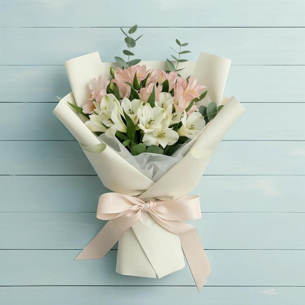 Букет цветов из: Альстромерии в Заре