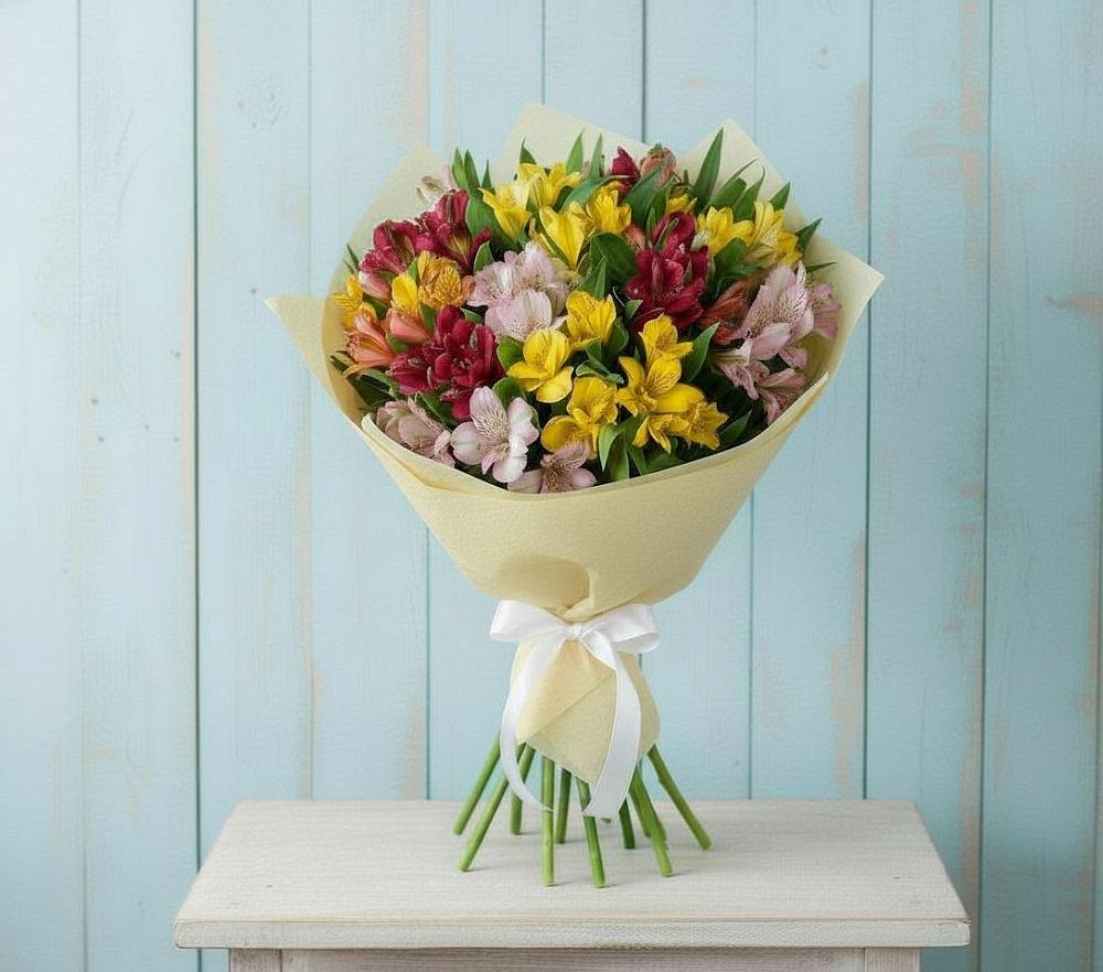 Букет цветов из: Альстромерии в Заре