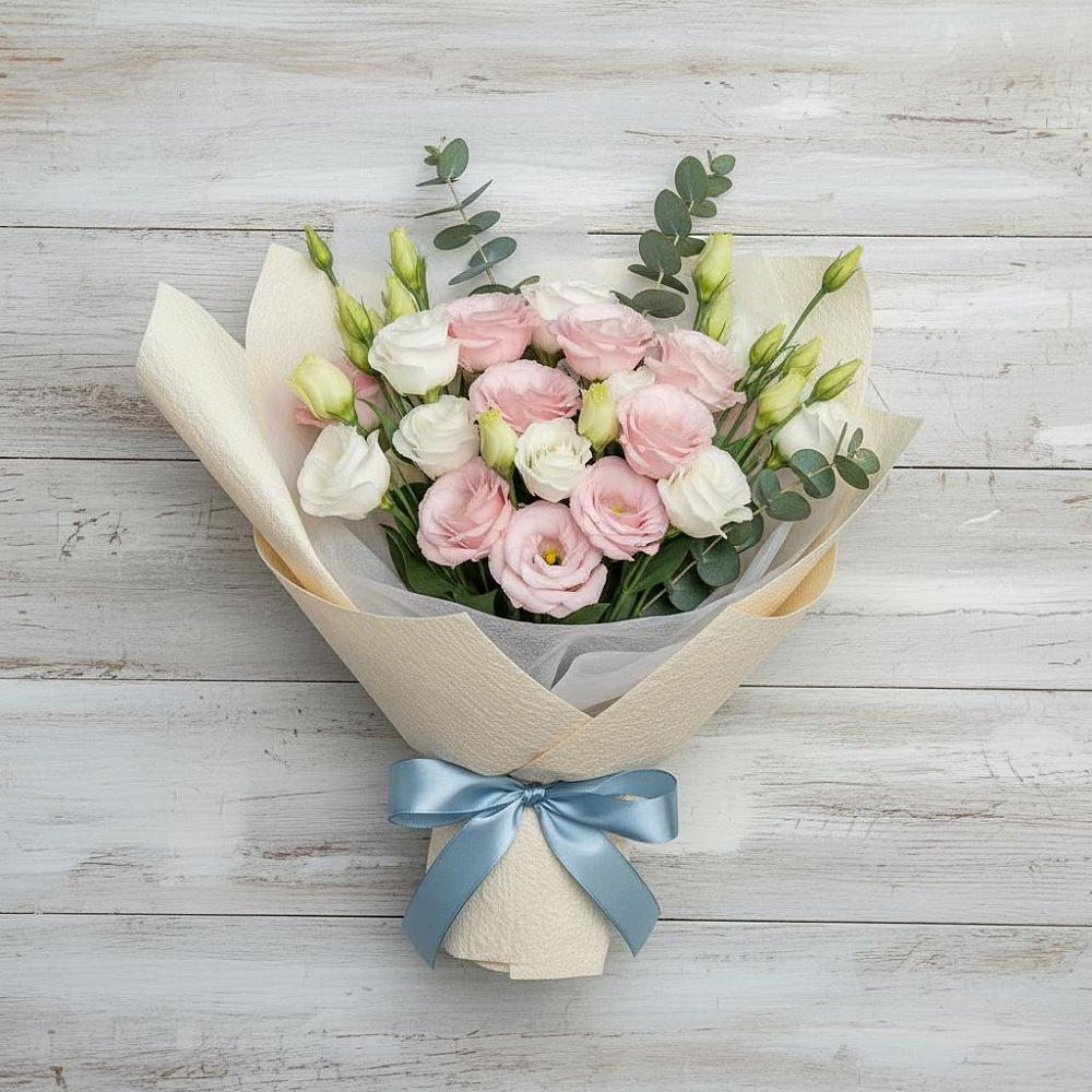 Букет цветов из: Лизиантусы в Заре